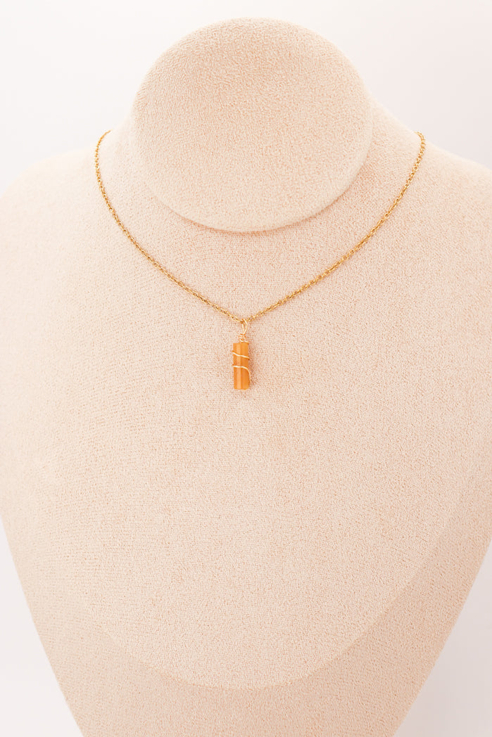 Pendentif | Mini piliers en Jade "Fleurs de prunier"-7