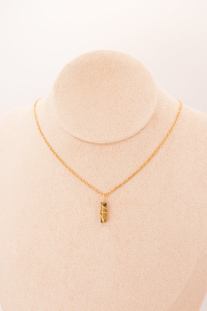Pendentif | Mini piliers en Jade "Fleurs de prunier"-11